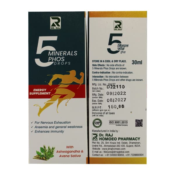 5 MINERALS PHOS DROPS 30 ML DR RAJ